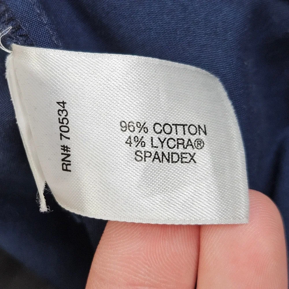 Orvis Chino Pants Women 16 Blue‎ Cotton Blend Stretch Straight Leg Workwear